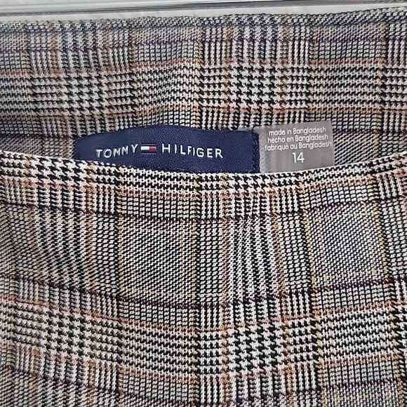 Tommy Hilfiger 14 womens fall crop stretchy plaid pull on pants - Picture 4 of 11